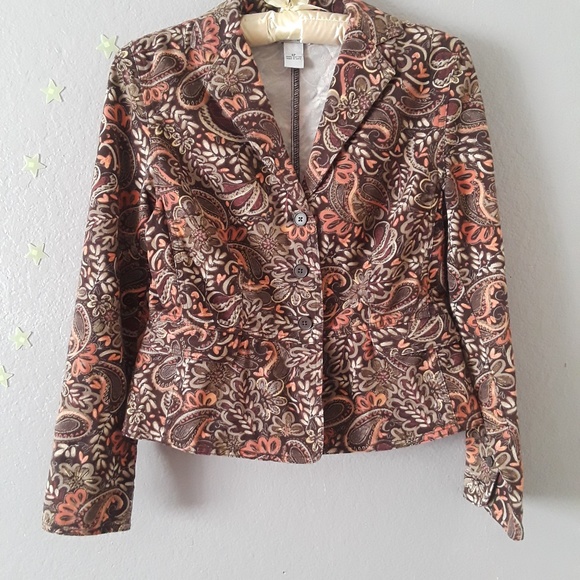 LOFT Jackets & Blazers - Brown Patterned Jacket